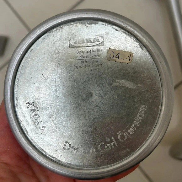 Vintage IKEA Kägla Candlesticks Brushed Aluminium Designer Carl Ojerstäm Swedish - Picture 3 of 8